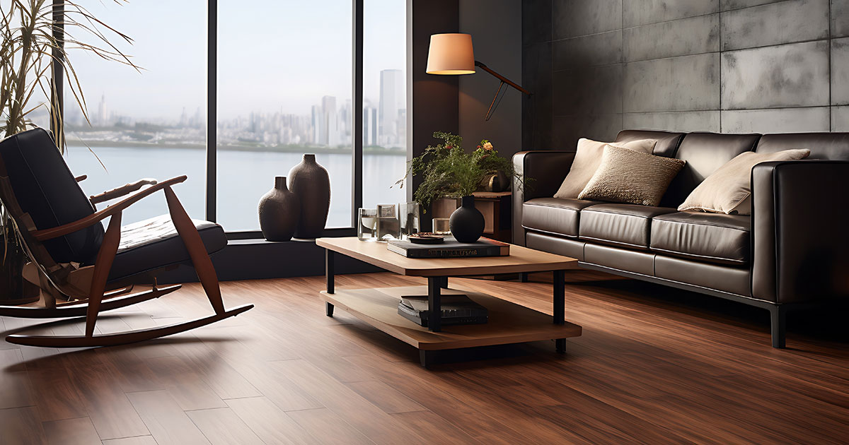 What is laminate flooring made of?